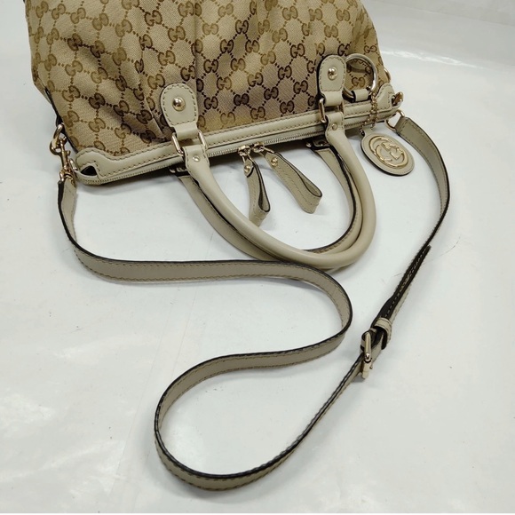 Gucci Hand Bag Brown Canvas - Picture 4 of 9